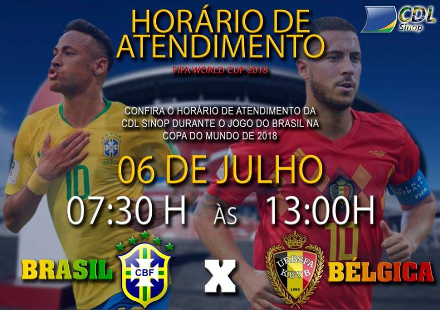 Hoje tem jogo do Brasil!! O que abre, o que fecha? Até que horas