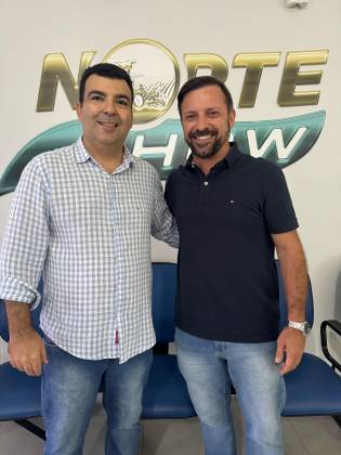 O presidente da CDL, Edmundo Costa Marques Neto, visita Norte Show